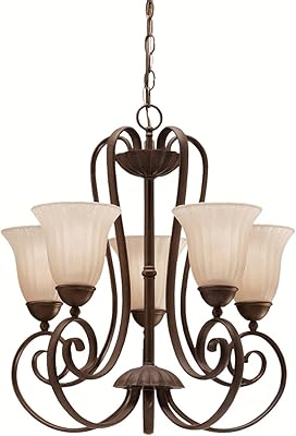 Kichler 1827TZ Willowmore Chandeliers, 5-Light, Tannery Bronze