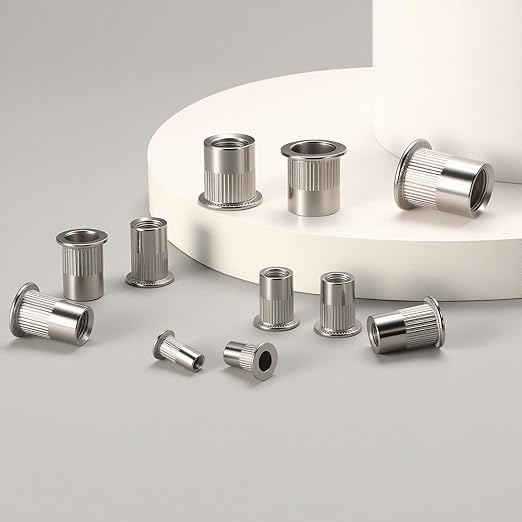 12 Tuercas Remachables 1/2"-13UNC Acero Inoxidable 304 Cabeza Plana miniatura 7
