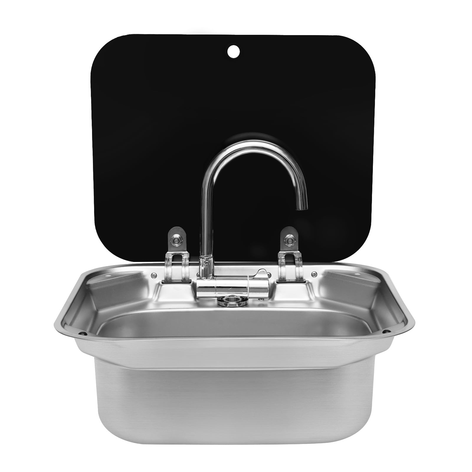 Juego de lavabo para autocaravana, fregadero de RV, camping, juego de construcción para camping, bar, hotel, cafetería, debajo del fregadero, incluye grifo de desagüe y tubo de desagüe
