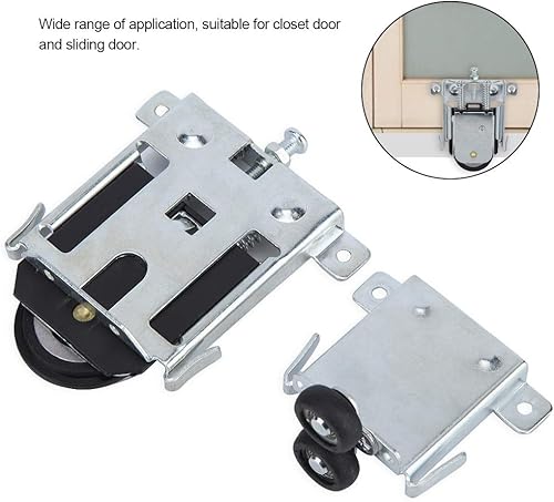 Miniatura 6 de TOPINCN Ensamblaje de rodillos de puerta Polea convexa Rueda deslizante Puerta de rodillo Piezas de repuesto Accesorios para armario de puerta de