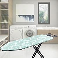 Vista 7 de Funda para tabla de planchar de 18 x 54 pulgadas, reflectante al calor con cierres de velcro, acolchado grueso con bordes elásticos, 3 capas