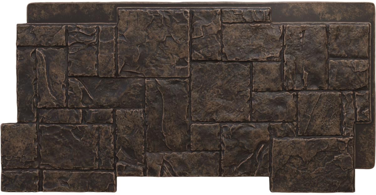 Ekena Millwork PNU24X48CRAC EverStone Castle Rock, 49" W x 24 1/2" H x 1 1/4" D Stonewall Faux Stone Siding Panel, Alder Creek