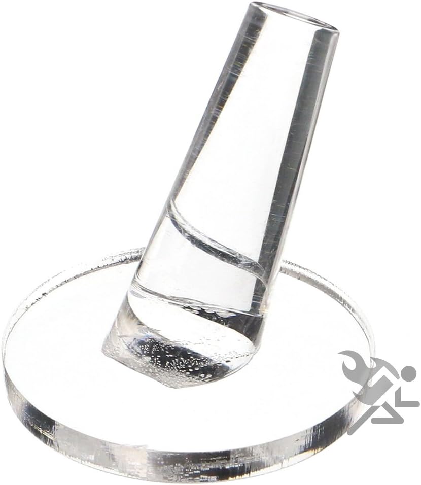 OnFireGuy Clear Acrylic Hand Jewelry Ring Display Stand Holder with Round Base, Qty: 1