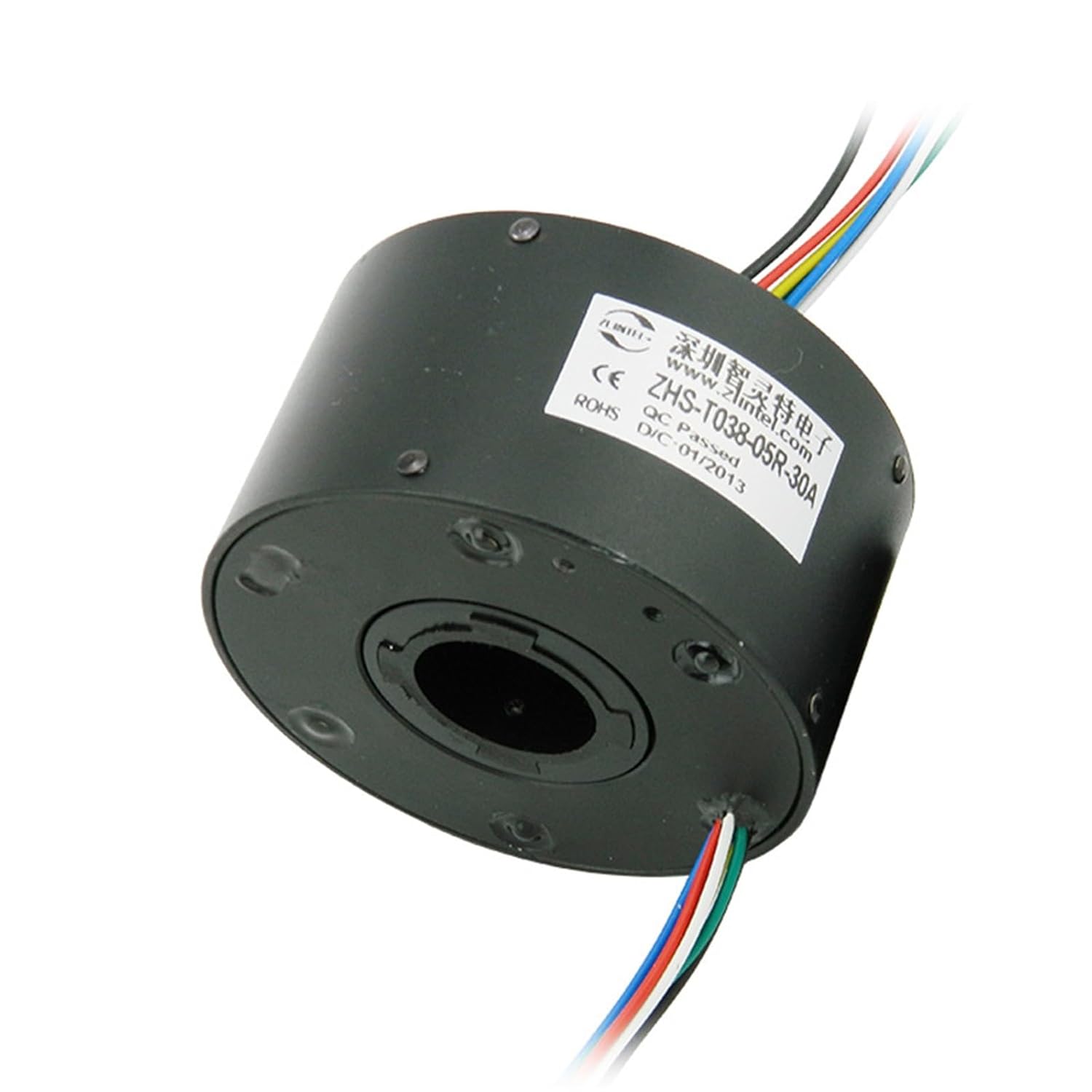 1PCS Carbon Brush Conductive Slip Ring Inner Hole 38mm Through Hole Collector Ring