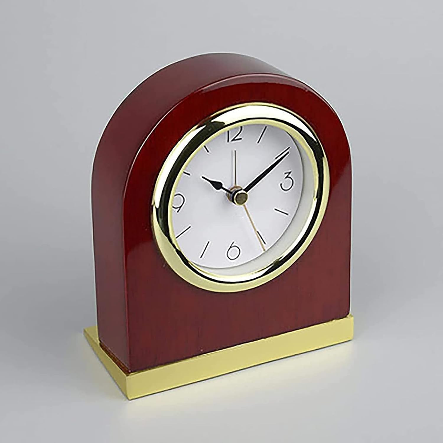Solid Wood Mantel Clock, Silent Mantle Clock with Night Light Mantel Clocks Battery Operated for Living Room Decor Mantel Clocks (Black)