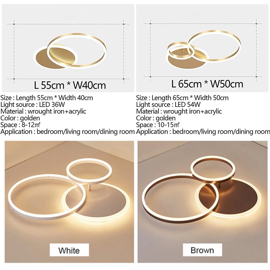 Plafoniera A LED Lampada Da Soggiorno Design Anello Lampada Da Soffitto Metallo Con Telecomando Plafoniera In Acrilico Dimmerabile Lampada Da Camera Bambini Camera Letto Luci Lampadario ( Color : Marr