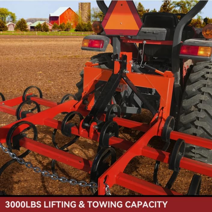 Heavy Duty Tractor Quick Hitch Adapter W/Adjustable Bolt for 3000lb for Cat 1& 2