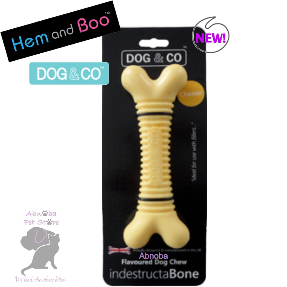 Hem & Boo Small Dog Bone Dental Chew Flavoured Removes Plaque Reducing Tartar (Cheese)