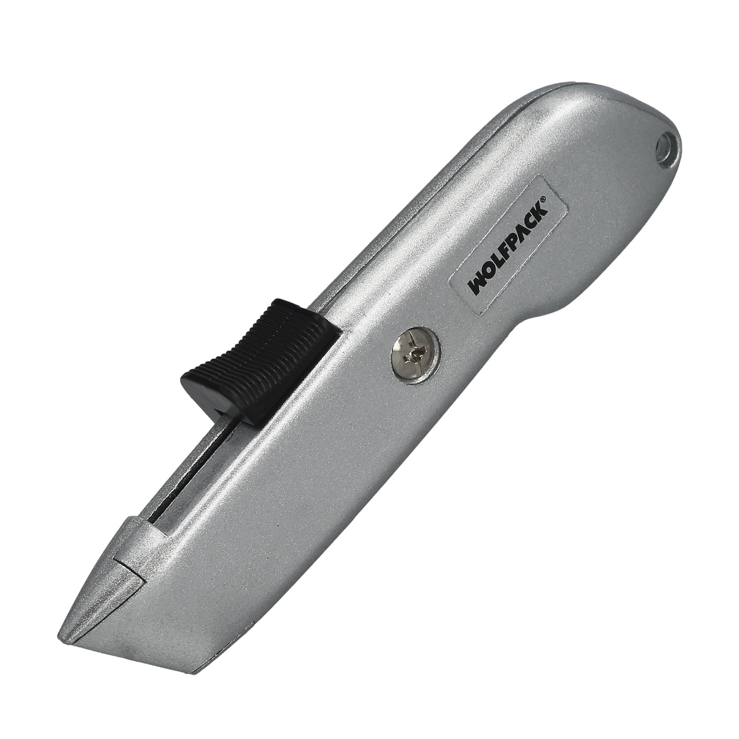 WOLFPACK LINEA PROFESIONAL Cutter Autoretractil Con Hoja Acero Sk5 Carcasa De Aluminio Diseño Ergonomico, Cuchillo Seguridad, Cutters Seguridad,