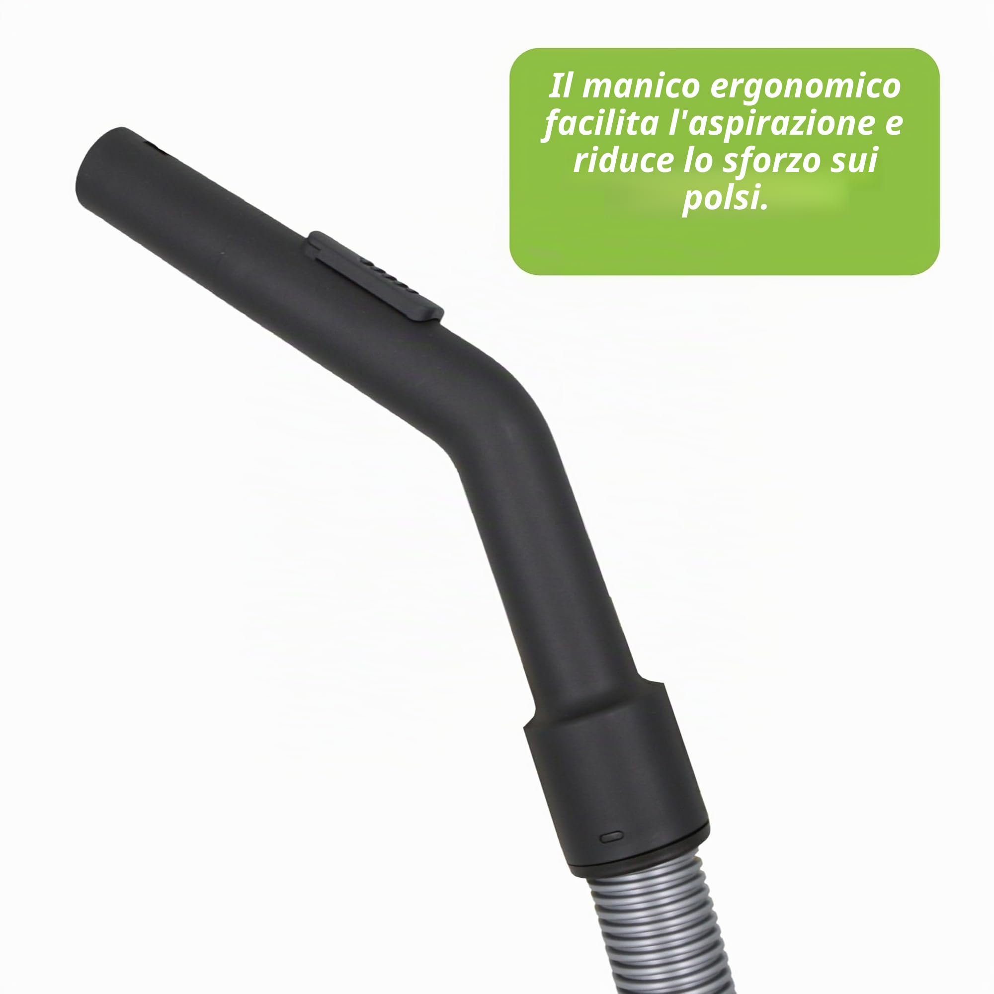 Tubo flessibile per aspirapolvere adatto per Miele S300-S356i e tipo S400-S456i, ad esempio S311i, S312i, S356i, S381i, S424i e altri – Tubo di aspirazione di ricambio