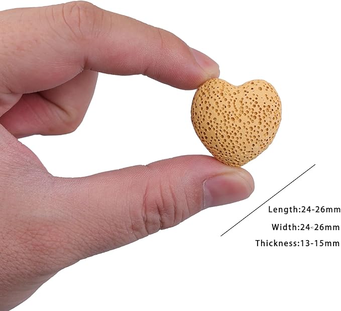 Set de 10 Piedras de Lava Corazón para Difusor de Aromaterapia Rockcloud miniatura 3