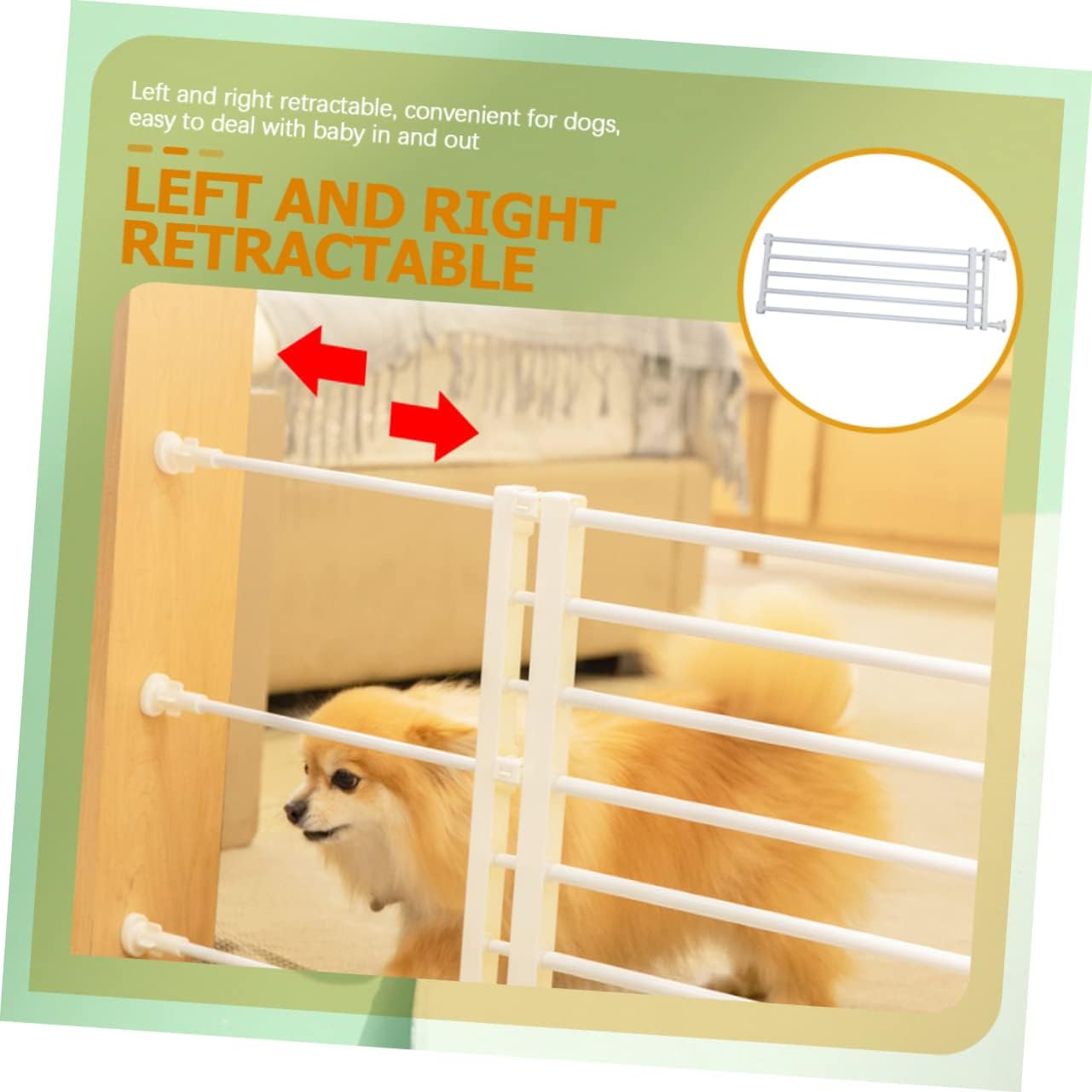 MAGICLULU Easy Install Pet Safety Gate Walk Through Boys and Girls Dog Gate White High Wide Fit