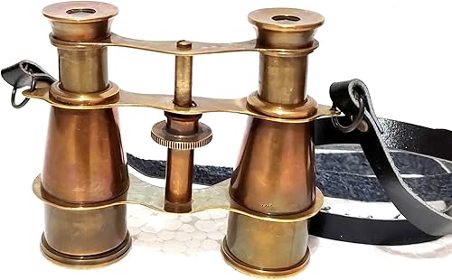 Miniatura 3 de Marrón Antiguo Náutico El Real Antiguo Vintage Latón Telescopio Binocular Antiguo Telescopio Antiguo 4 Pulgadas De Oro