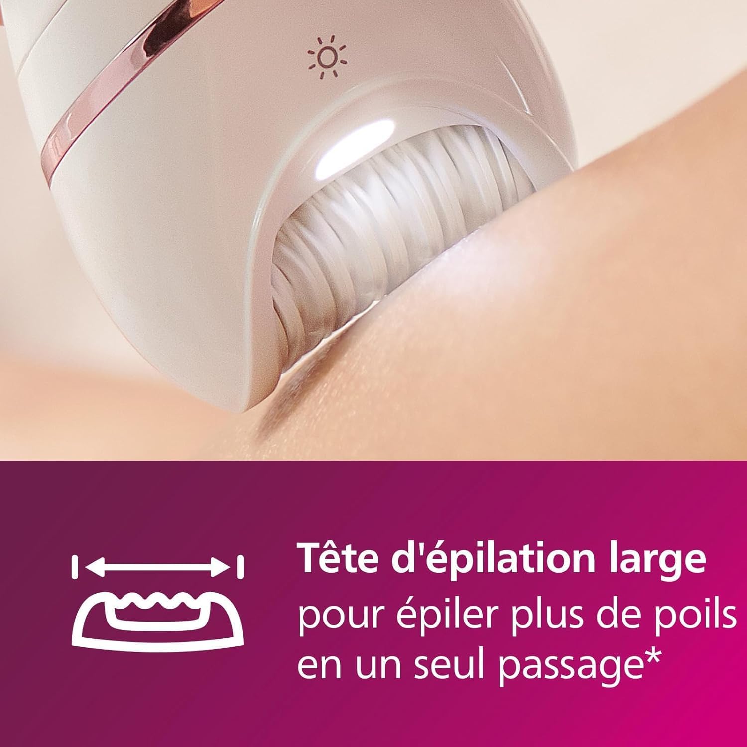 Philips Series 8000 - Epilateur Wet & Dry sans fil pour les jambes et le corps, avec 9 accessoires, rasoir, tondeuse, embout pédicure et embout exfoliant pour le corps, (modèle BRE740/10)
