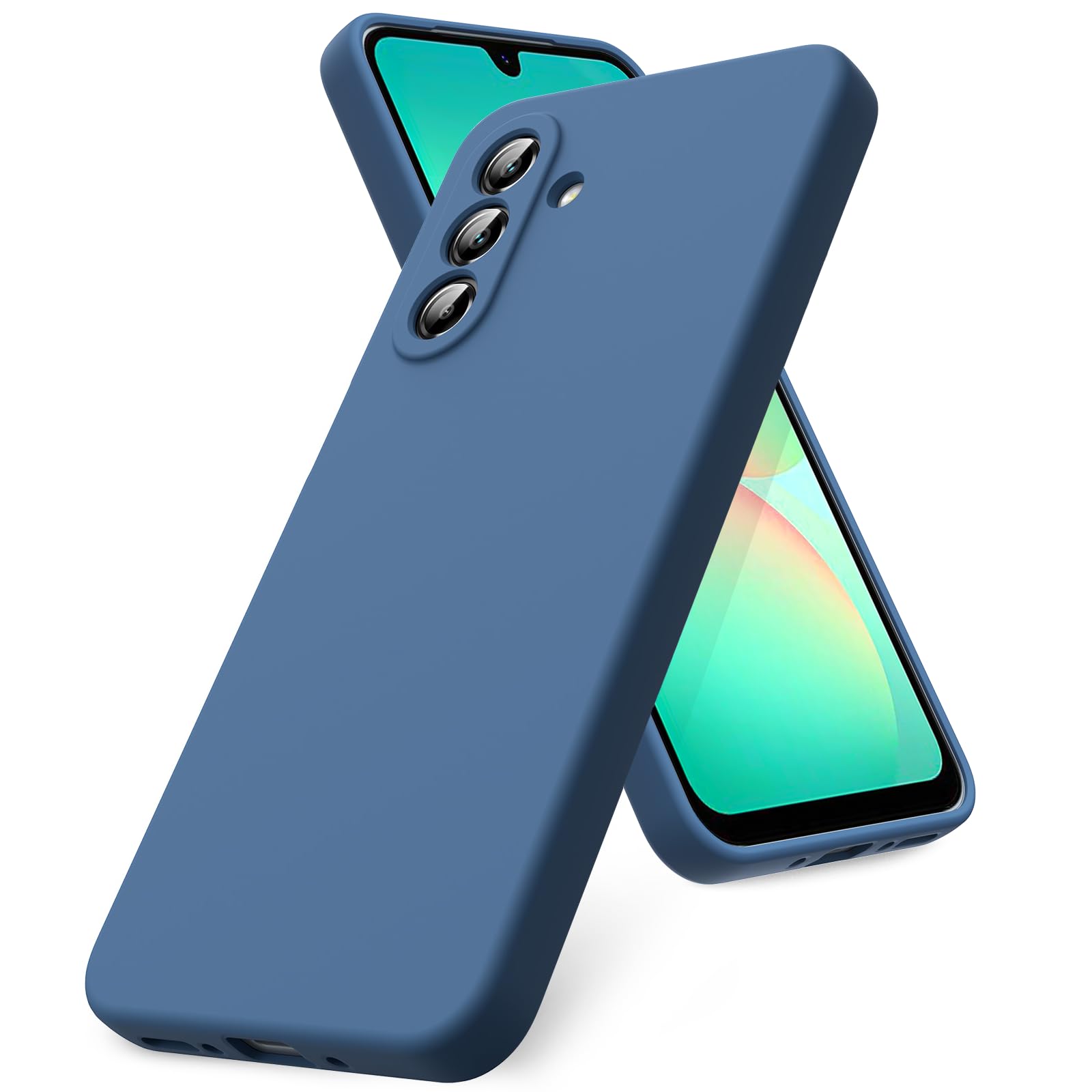 Vansdon Cover Compatibile con Samsung Galaxy A26 5G, Gomma Gel di Silicone Liquida Antiurto Custodia - Blu