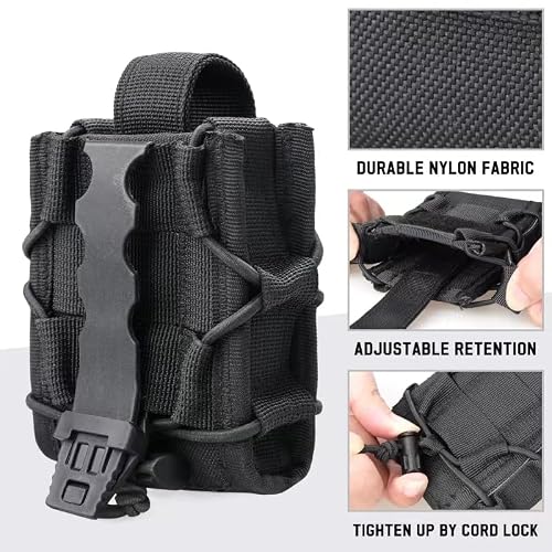 LIVANS Molle Handcuff Holster, Handcuff Pouch for Duty Belt, Handcuff Case Fit Asp Handcuffs/Hinged/Chain/Folding Rigid Handcuffs. - Thumbnail 5