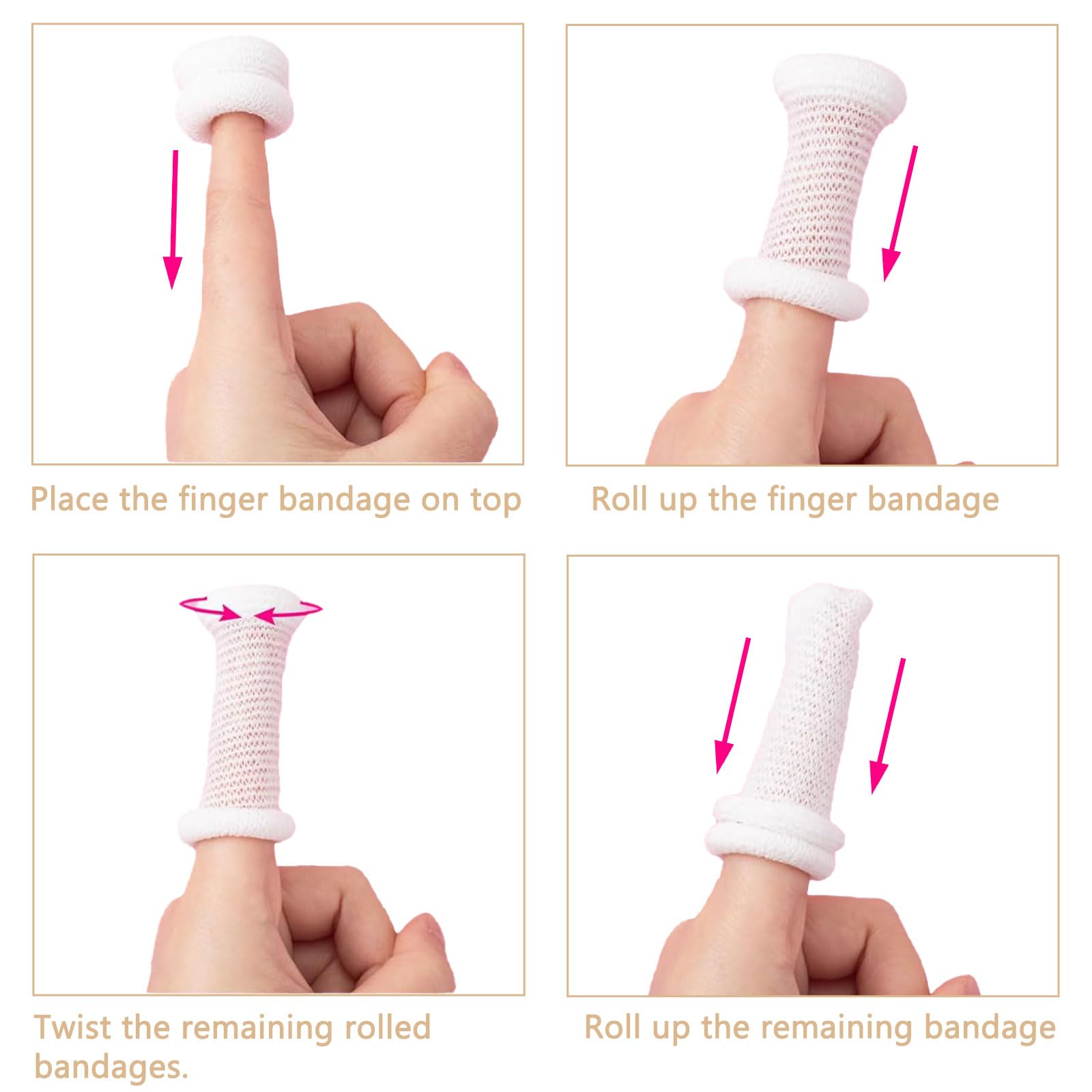 15 Pcs Pansement Doigts, Protege Doigt, Blanc Bandage Tubulaire Doigt, Extensibles, Respirant Pansement Doigtier pour Protection Doigts Blessé