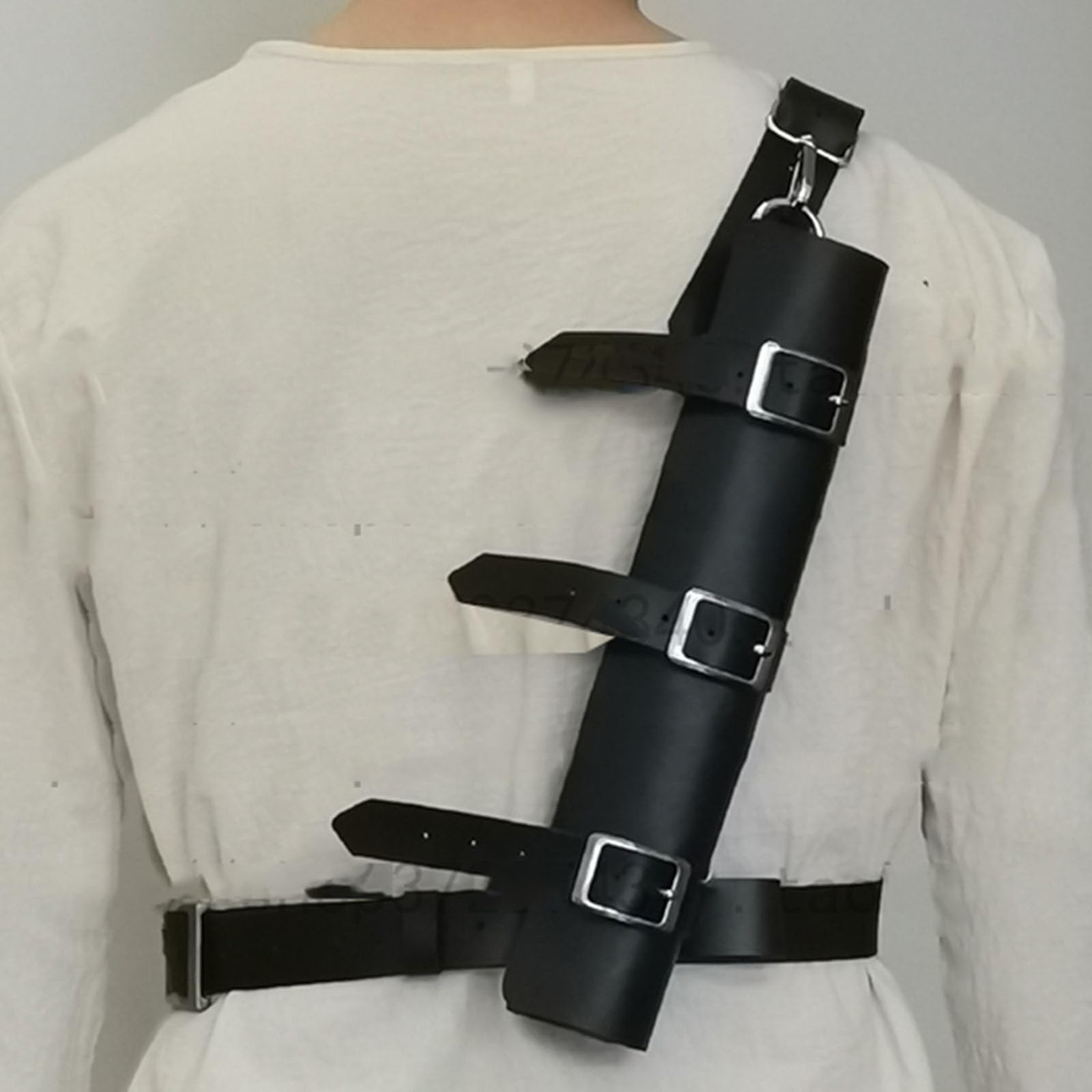 Funda de Espada de un Solo Hombro - Funda de Correa Trasera de Espada - para Cosplay de Halloween, fotografía Accesorios fotográficos,Negro,30cm