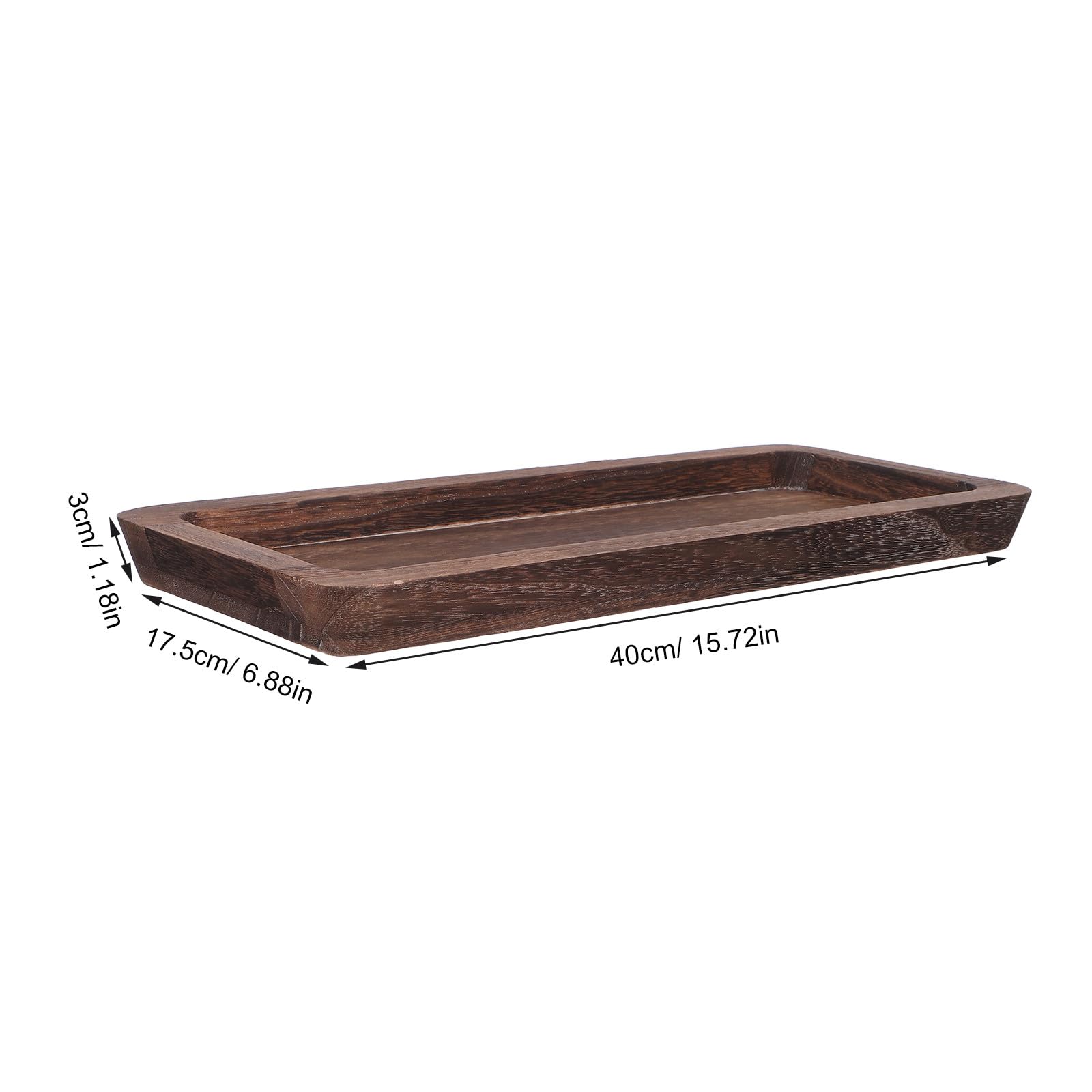 Bandeja Decorativa de Granja de Madera, Plato Estrecho para Servir Café y Aperitivos, Fácil de Limpiar, Estilo Rústico para Salón y Comedor