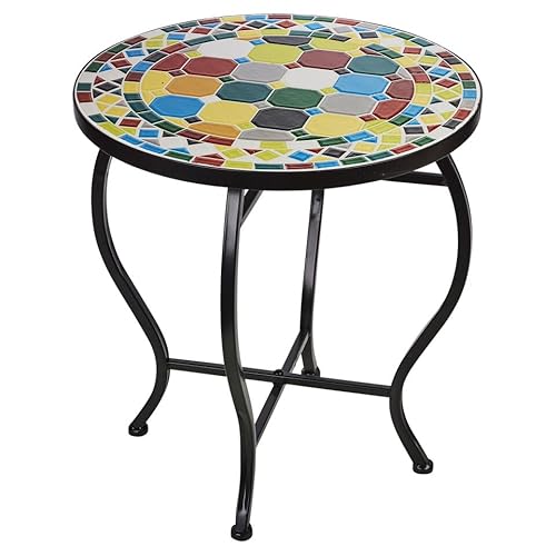 URBNLIVING Mesa auxiliar redonda de 40 cm