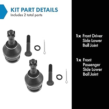 n*a様 BillWallLeatherU-JOINT SMOOTH ブレスレッ Amazon.com: TRQ Front Lower Ball Joint Set Compatible with