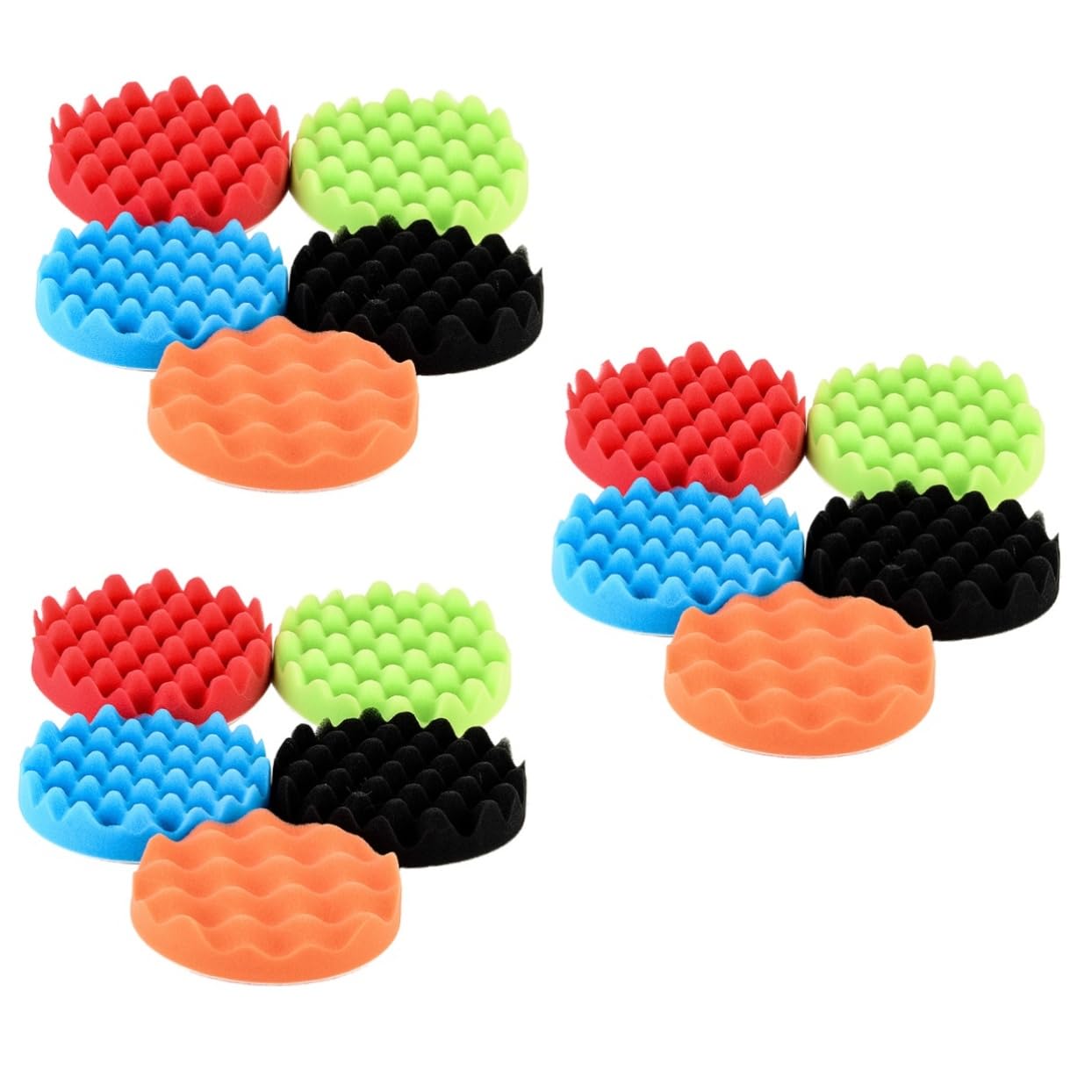 ULTECHNOVO 15 Stk Polierschwamm Pads Polierset für Autos Pad-Poliermaschine polierende Poliers Poliermaschine Auto für Auto Polierergriff-Stützplatte -Polieren Colorful