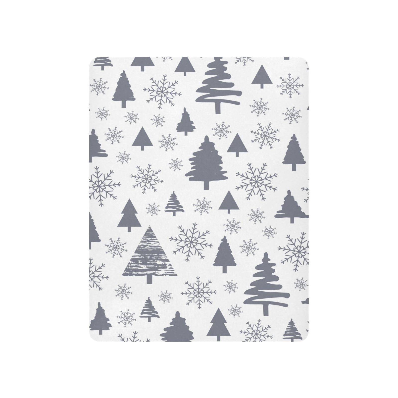 Moudou Christmas Tree Playard Sheet for Boy Girls, Soft Breathable Fitted Toddler Sheet for Standard Playard Bed Mattress, 39 x 27 x 5 Inch