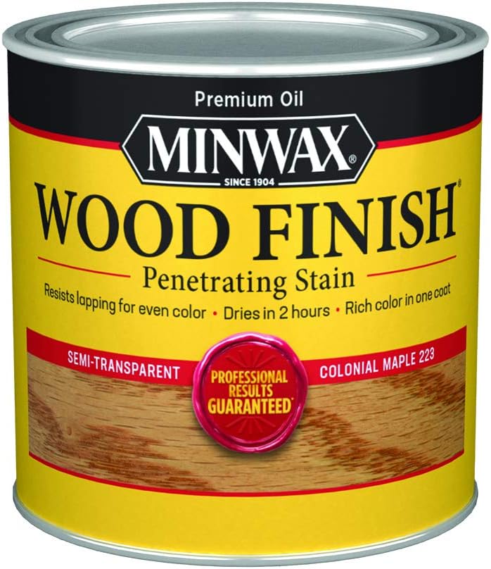1/2 pt Minwax 22230 Colonial Maple Wood Finish Oil-Based Wood Stain