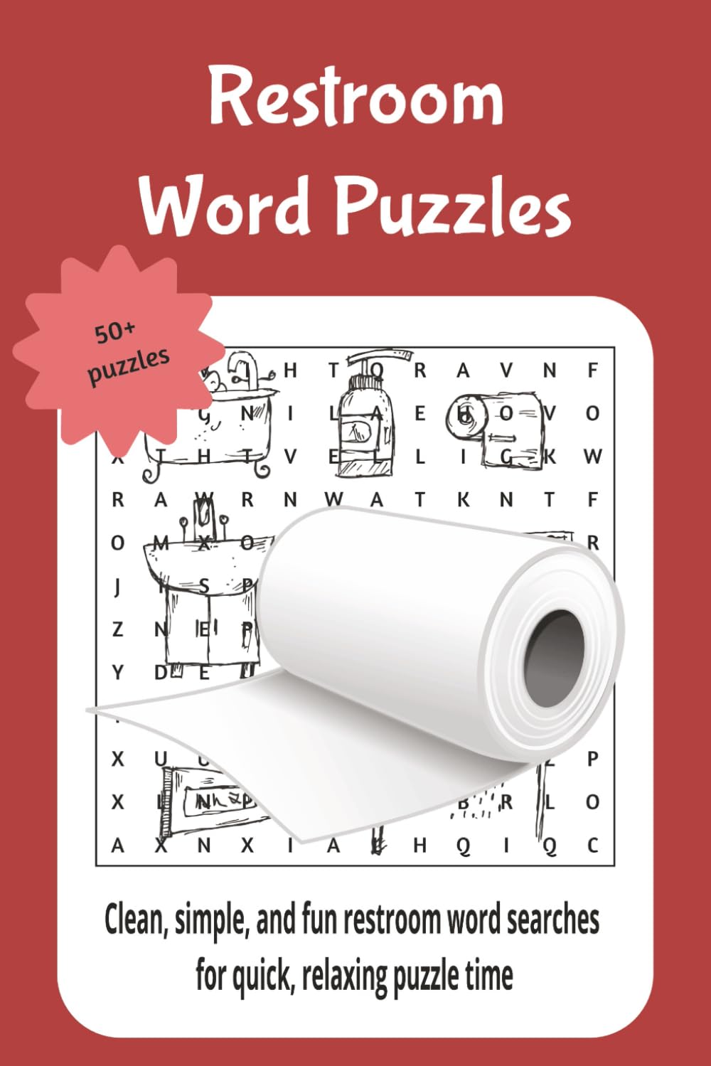 Restroom word puzzles: Clean, simple, and fun restroom word searches for quick, relaxing puzle time