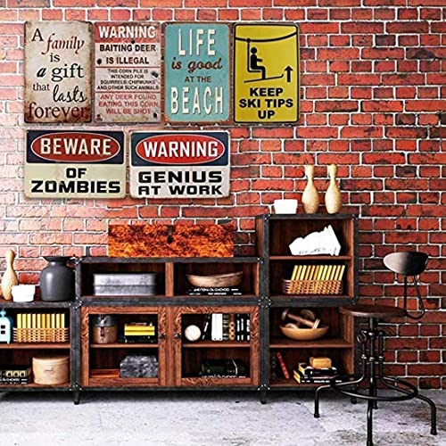 Retro Tin Sign Animal Tracks Metal Signs Woodland Nursery Decor Field Guide Tin Sign Wildlife Finder Signs Boys Rustic Cabin Garden Forest Farmhouse Decorations 6X8 Inch #TOP4