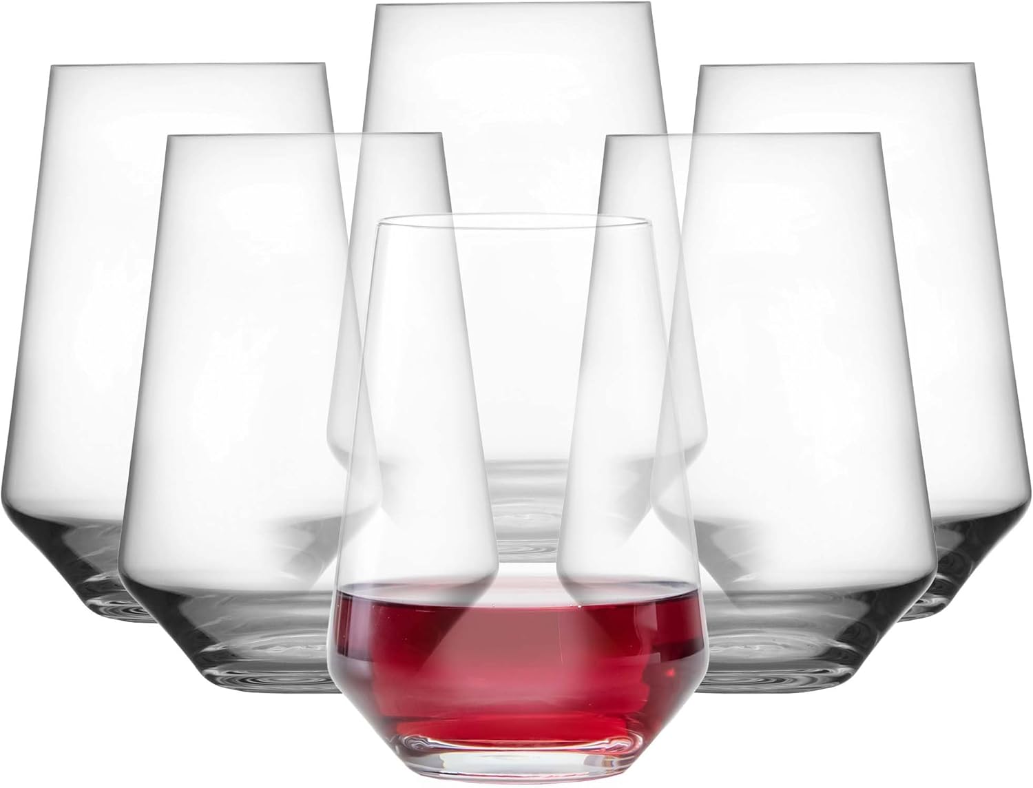 Similar to the photo reference, ZWIESEL GLAS Pure Stemless Bordeaux Glass (Set of 6), Red Wine Tumbler for Bordeaux, Dishwasher-Safe Machine-Made Tritan Crystal Glasses, Made in Germany (18.5 Ounce)