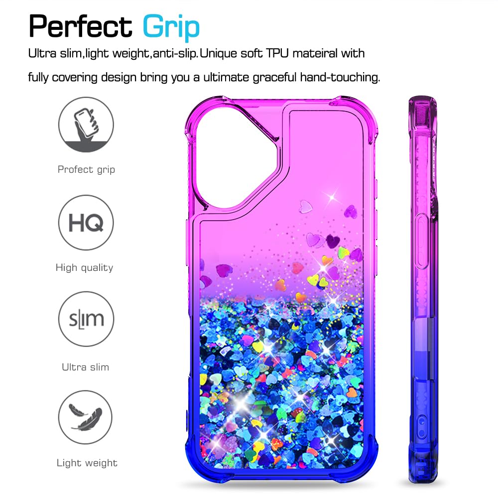 LeYi per Cover Samsung Galaxy A40,Custodia Glitter con Vetro Temperato [2 Pack],Brillantini