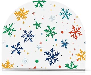 Servilletero acrílico colorido blanco nieve para invitados, para mesa, cocina, soporte independiente para decoración del hogar para fiesta, decoración del hogar para mesa, cocina