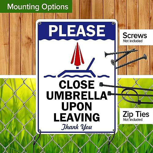 Cartel Close Umbrella Upon Leaving 10x14 pulg miniatura 5