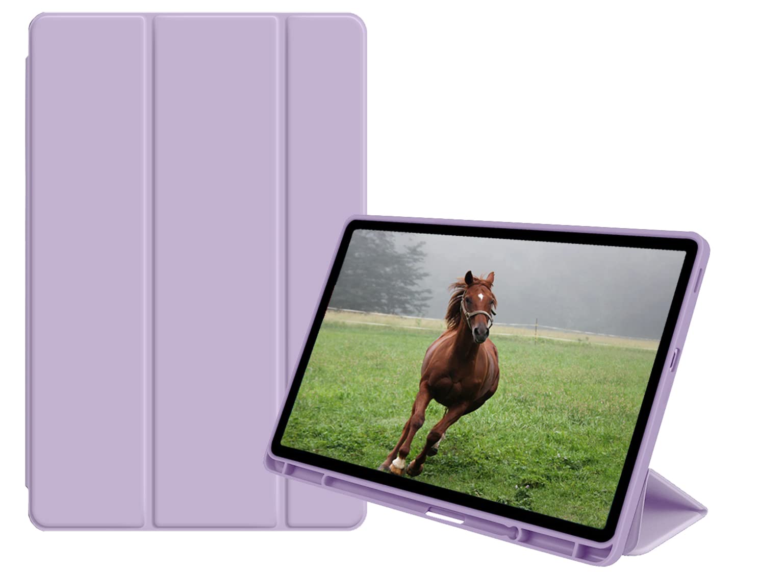 ORRINKART Tri-Fold Smart Case Cover for Samsung Galaxy Tab S6 LITE 10.4 Inch 2020 Models [SM-P610 / SM-P615] S-Pen (Pencil) Holder PU Leather Flip Case - Light Purple (B09NDWCBXS) Amazon Price History, Amazon Price Tracker
