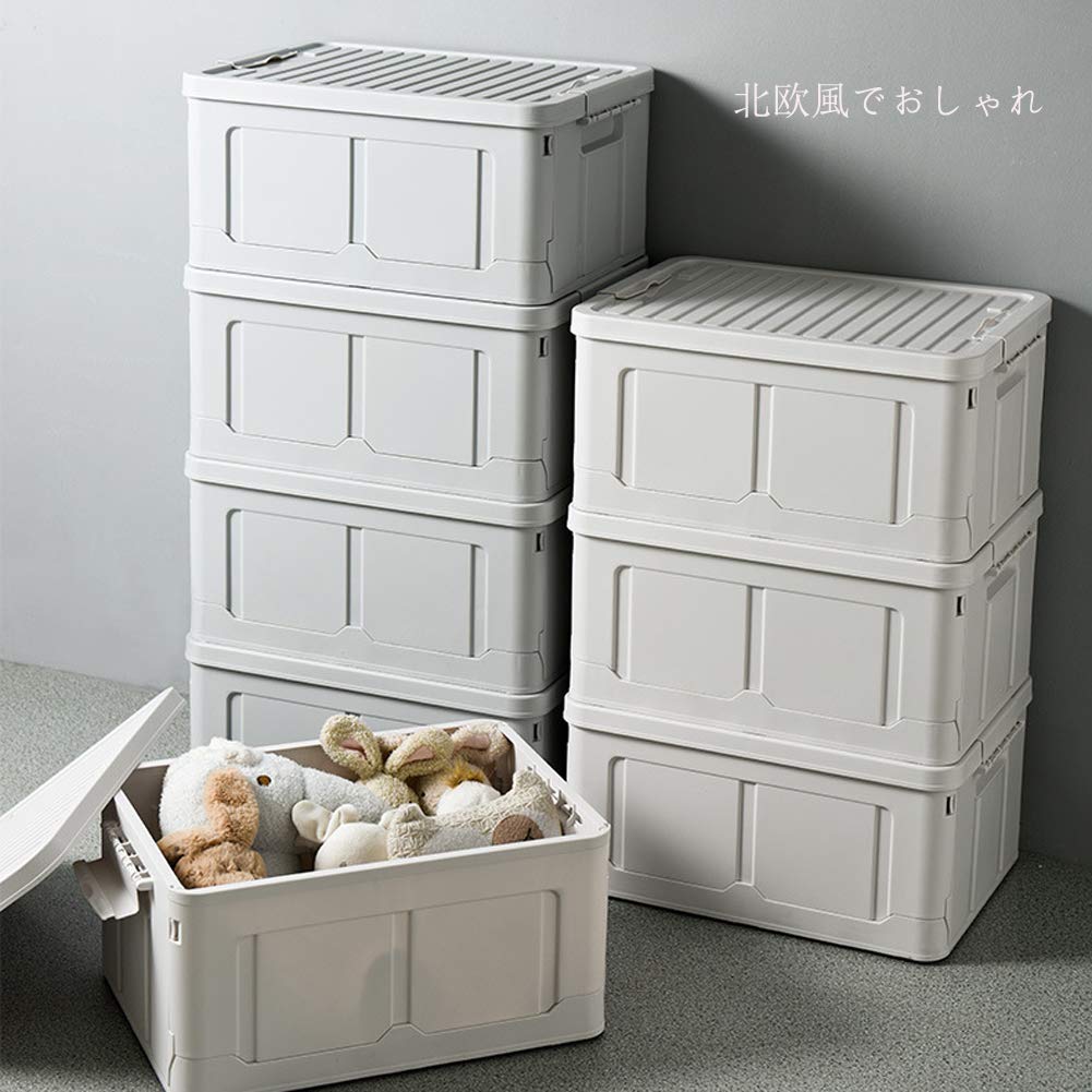 折り畳み式 収納ボックス コンテナ 収納ケース 衣装ケース 道具箱 引っ越しクッズ フタ付き 大容量 多機能 組立簡単 防塵 防カビ株式会社S＆L  防湿 車載用 Amazon｜折り畳み式 収納ボックス コンテナ 収納ケース 衣装ケース