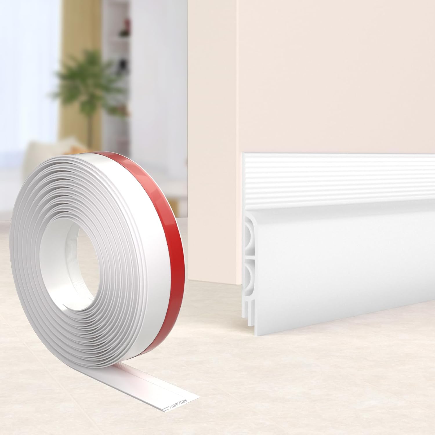 Conwang 39 inch White Draft Excluder for Doors Self Adhesive,Draught