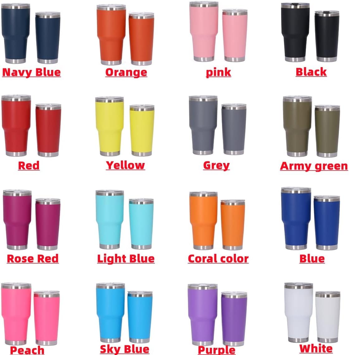 Personalized Photo 20oz 30oz Stainless Steel Tumbler,Custom Coffee Tumbler Cup With Lid And Strawstraw Vacuum Insulated With Text Photo Logo (White) - Image 4