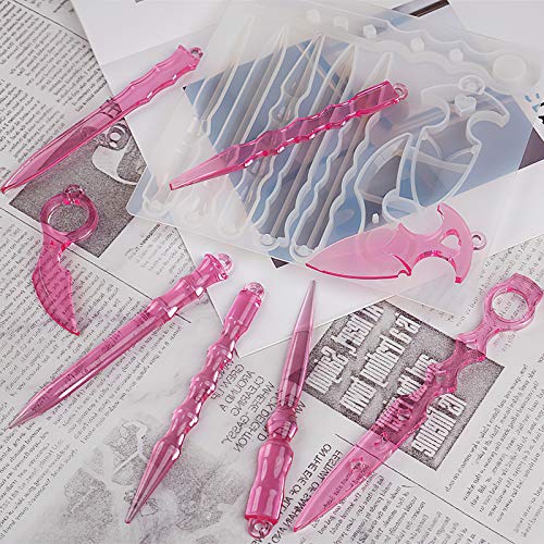 Self Defense Keychain Resin Mold - Silicone Epoxy Resin Casting Mold, DIY Your Self-Defense Weapon Keychain - Thumbnail 5