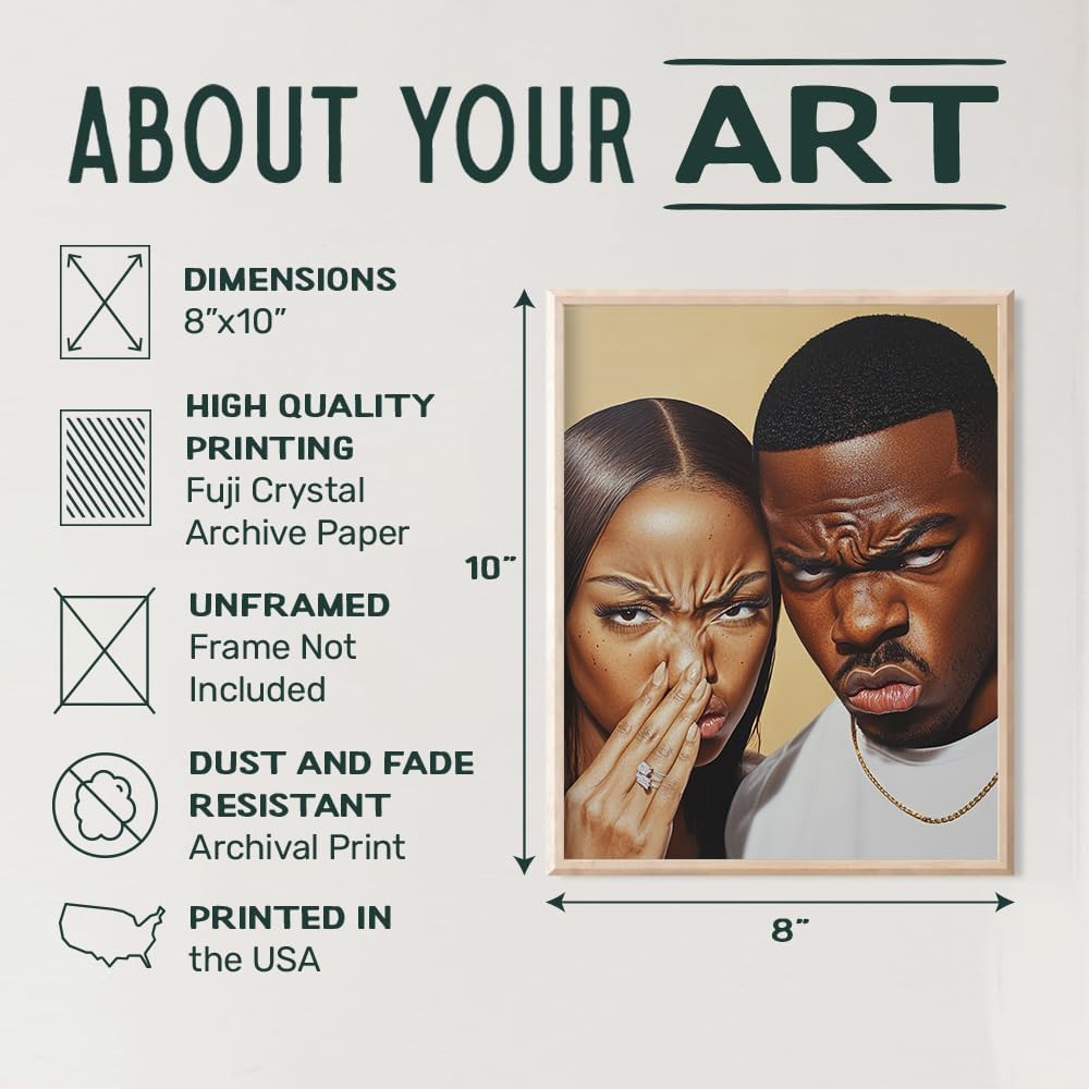 Hilarious Bathroom Wall Art Accessories - African American Wall Art Print - Black Culture Funny Home Decor - African American Decor - Bath Sign - Cool Bathroom Decoration - Bath Poster 8x10 Unframed - Image 3