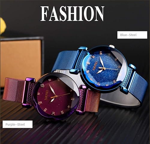 Miniatura 4 de SKMEI Lady Watches for Women Waterproof Casual Fashion Dress Japanese Quartz Movement Luminous Mesh Stainless Steel Wristwatch Gifts Rose Gold Black