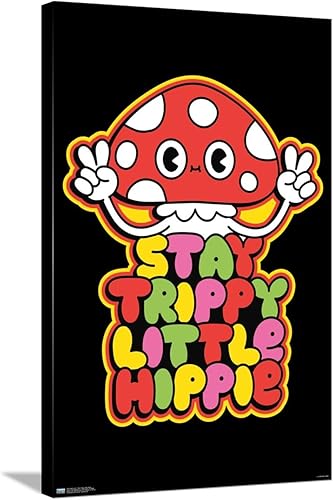 Trends International Mushroom - Stay Trippy Little Hippie Canvas Wall Poster Trends International Mushroom - Stay Trippy Little Hippie Canvas Wall Poster