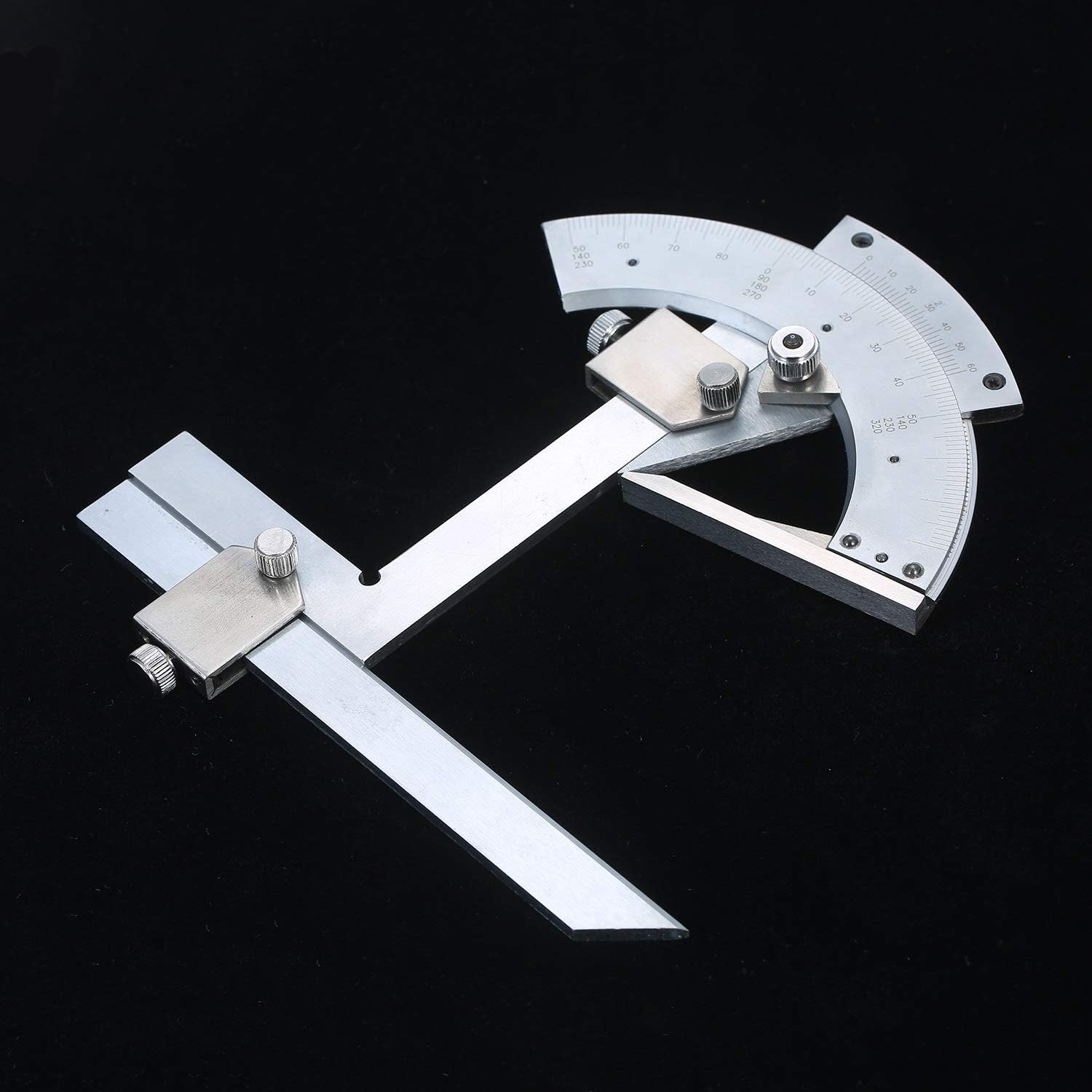 Professional Carbon Steel Universal Bevel Protractor 0-320°Accuracy Angle Finder Measuring Ruler Tool