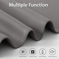 Vista 4 de WdFour Cortinas de puerta lateral para ventana de puerta, oscurecimiento de la habitación, cubierta de ventana de puerta de color sólido para puerta