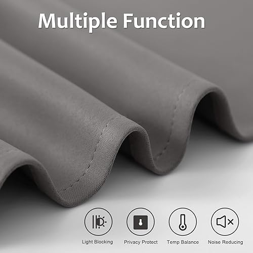 Miniatura 4 de WdFour Cortinas de puerta lateral para ventana de puerta, oscurecimiento de la habitación, cubierta de ventana de puerta de color sólido para puerta