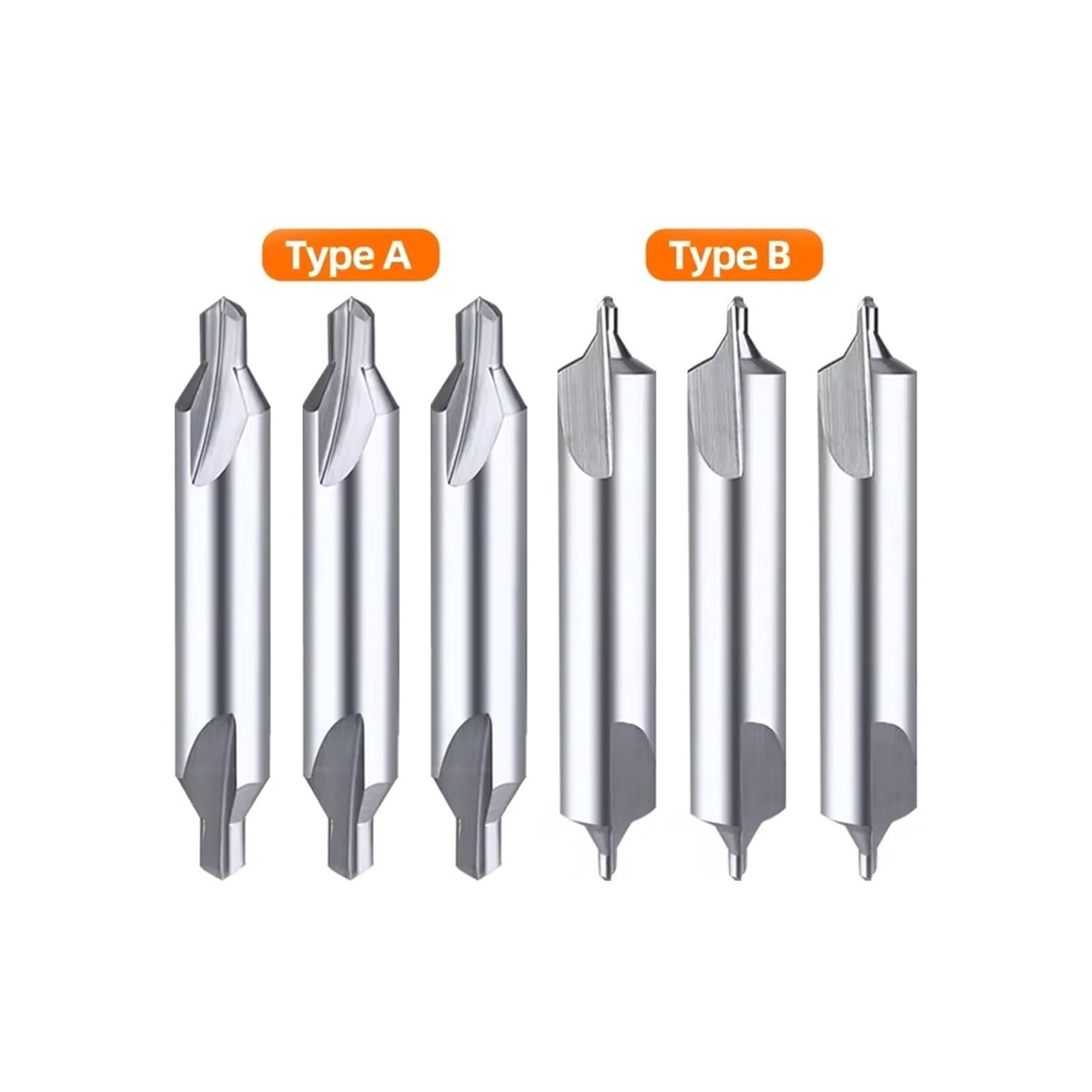 Brocas centrales Broca de carburo for centro de metalurgia, herramientas de avellanado CNC, brocas de biselado de 60 grados, herramientas de perforación de acero de tungsteno, 1 pieza(D1xD4x100L)