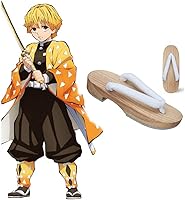 Vista 3 de Zuecos de madera para mujer, estilo Kamado Kochou para cosplay, pantuflas Geta japonesas