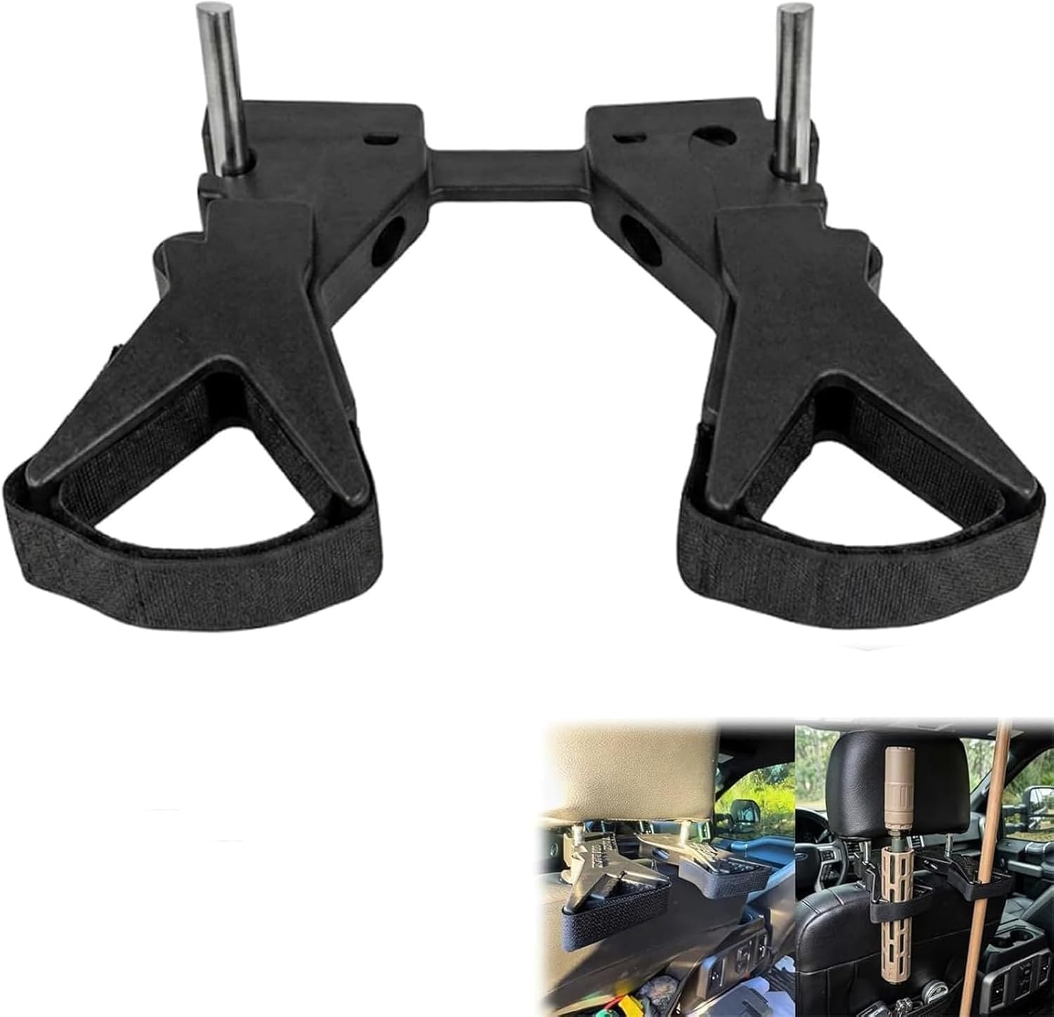 2026 Ultimate Universal Sitz Back Gun Rack Einstellbare Fahrzeug Gewehr Sitz Rückenlehne Vertikale Waffen Halter Auto Front Kopfstütze Halterung für LKW, Autos Etc