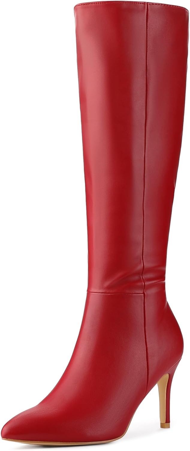 Perphy High Heels Pointed Toe Stiletto Heel Knee High Boots for Women