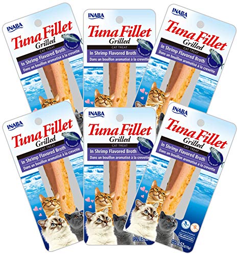 INABA Grilled Tuna Fillet in Shrimp Broth Cat Treats 6pk